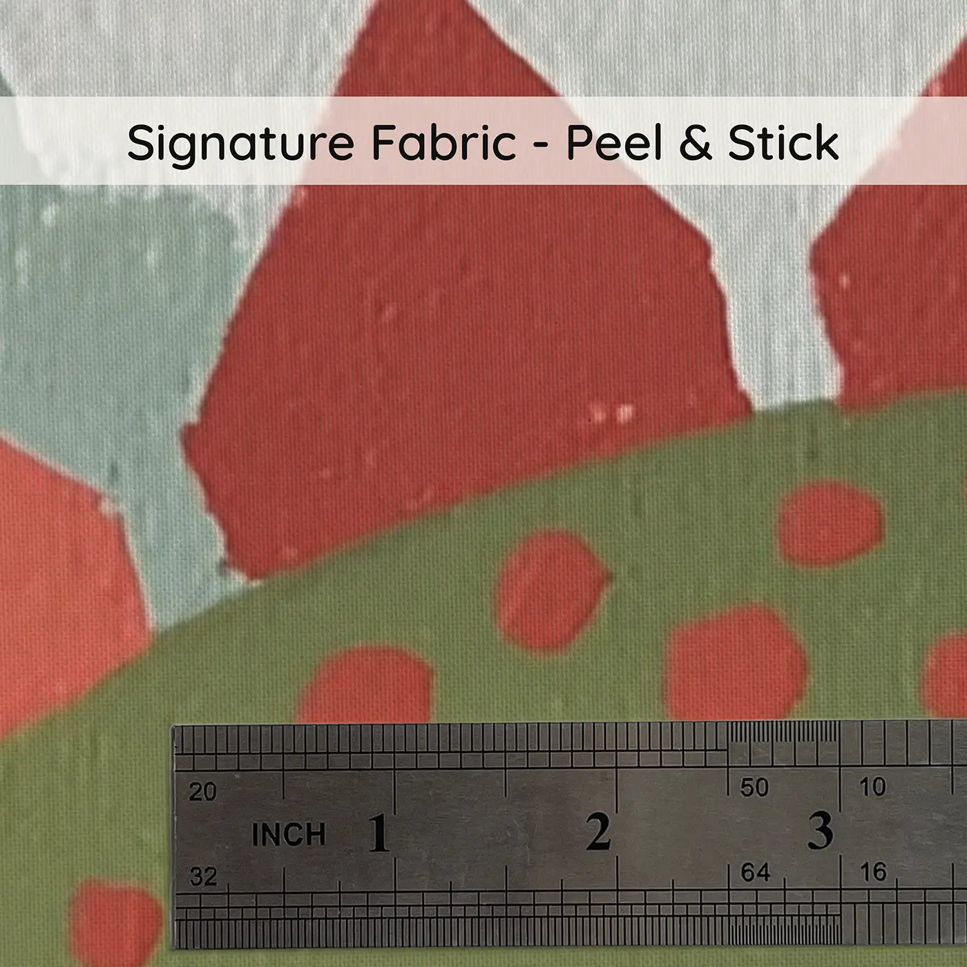Fabric texture close-up of Bold Stegosaurus Leaf Chew Wainscoting Wallpaper by Whimsy Tots