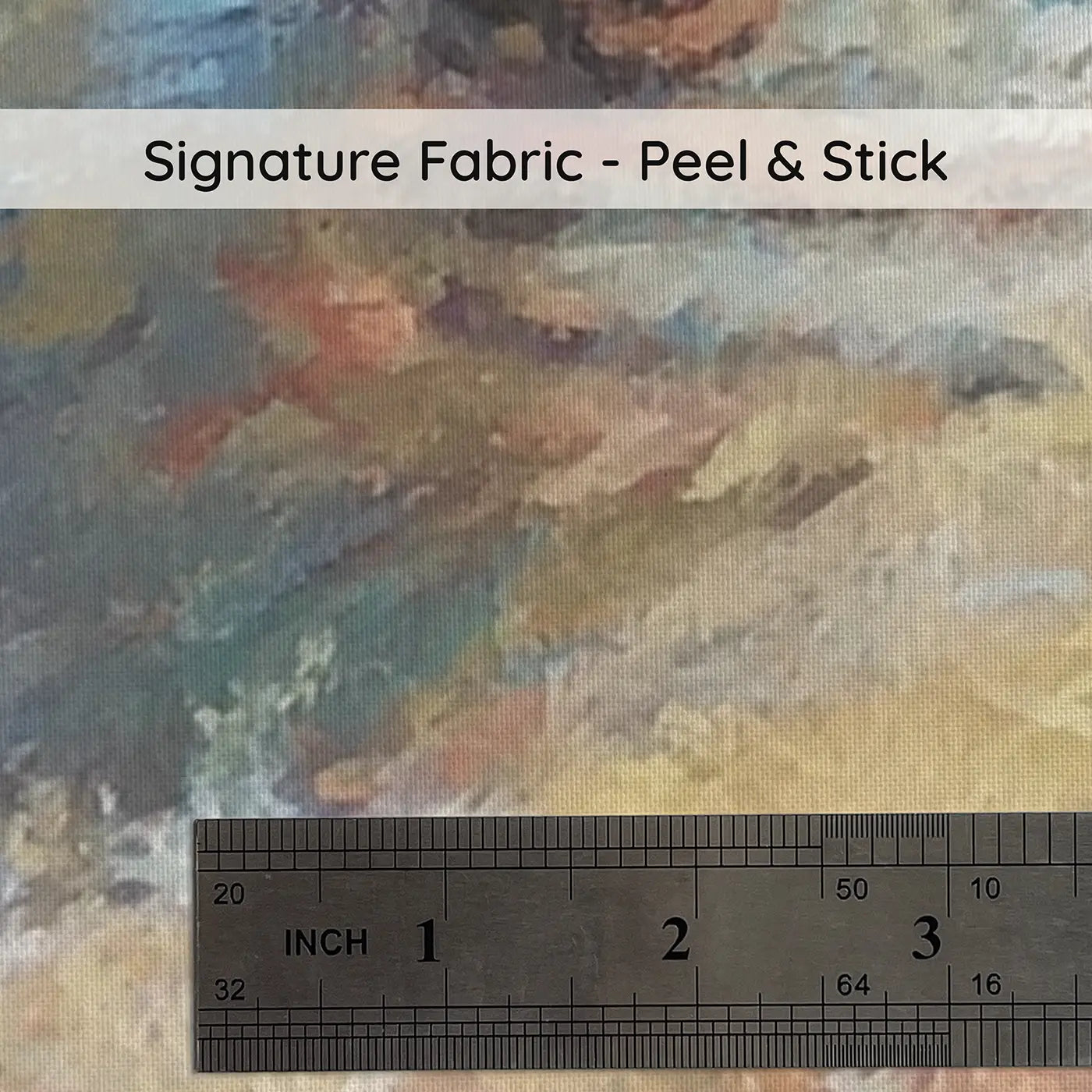 Fabric texture close-up of Pastel Meerkat Family Cuddle Wainscoting Wallpaper by Whimsy Tots
