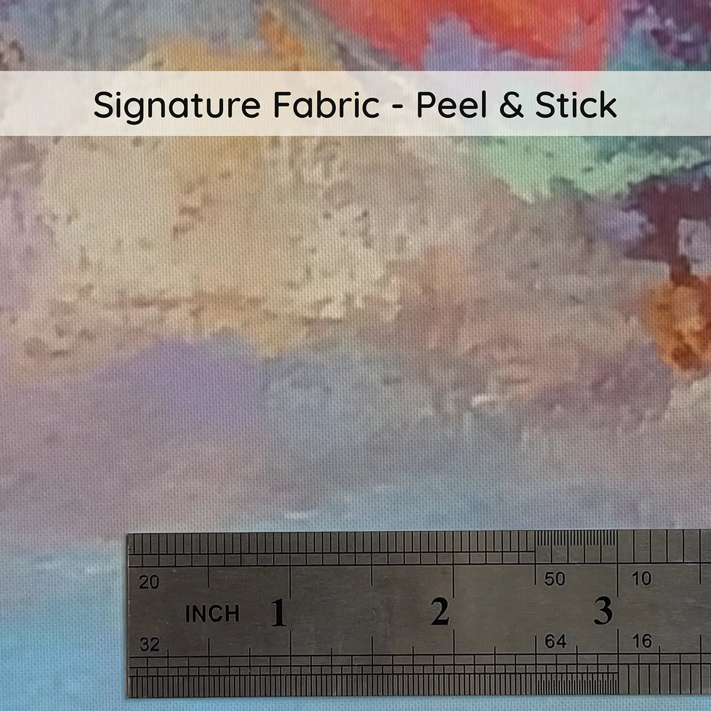 Fabric texture close-up of Pastel Hot Air Balloon Fleet Wainscoting Wallpaper by Whimsy Tots