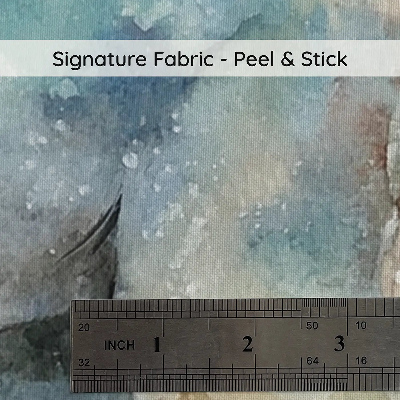 Fabric texture close-up of Polar Bear Mother Cubs Ice Wainscoting Wallpaper by Whimsy Tots