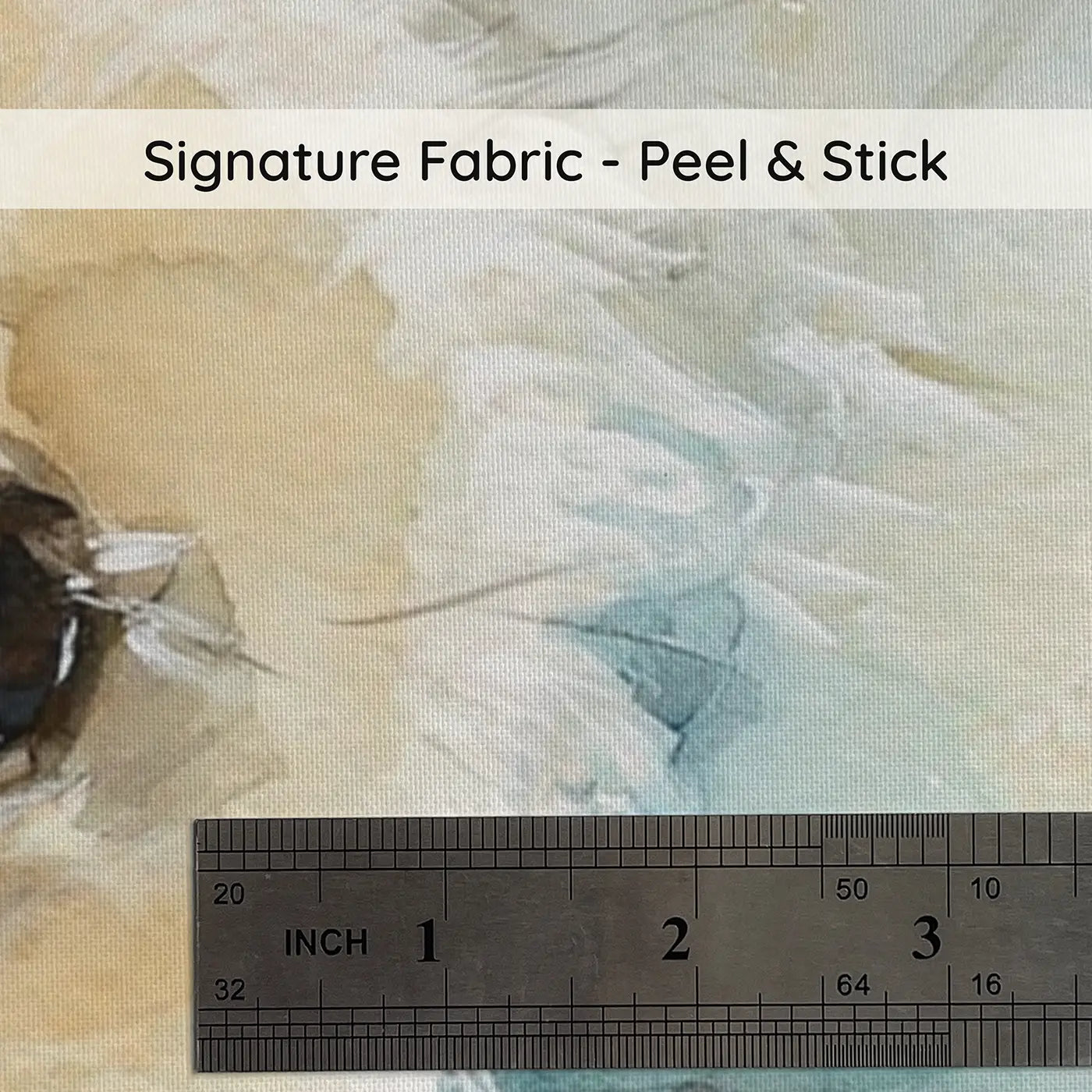 Fabric texture close-up of Seal Pup Ice Floe Rest Wainscoting Wallpaper by Whimsy Tots