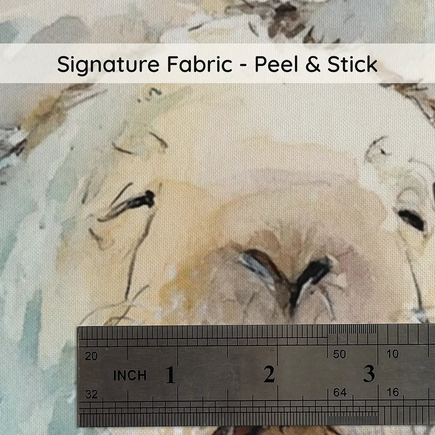 Fabric texture close-up of Walrus Family Ice Lounge Wainscoting Wallpaper by Whimsy Tots