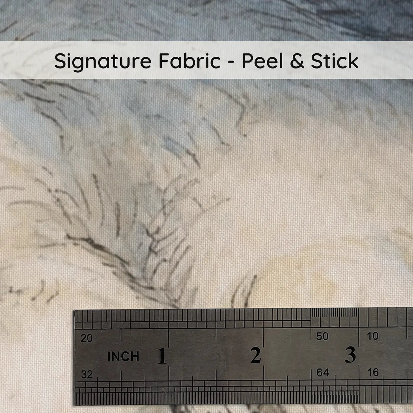 Fabric texture close-up of Polar Bear Cozy Igloo Tea Wainscoting Wallpaper by Whimsy Tots
