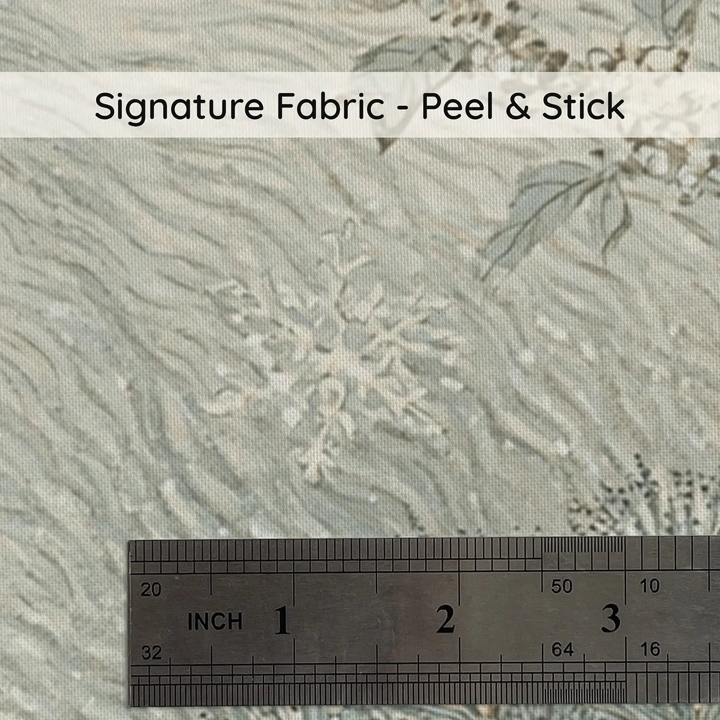 Fabric texture close-up of Polar Bear Pine Branch Toile Wainscoting Wallpaper by Whimsy Tots