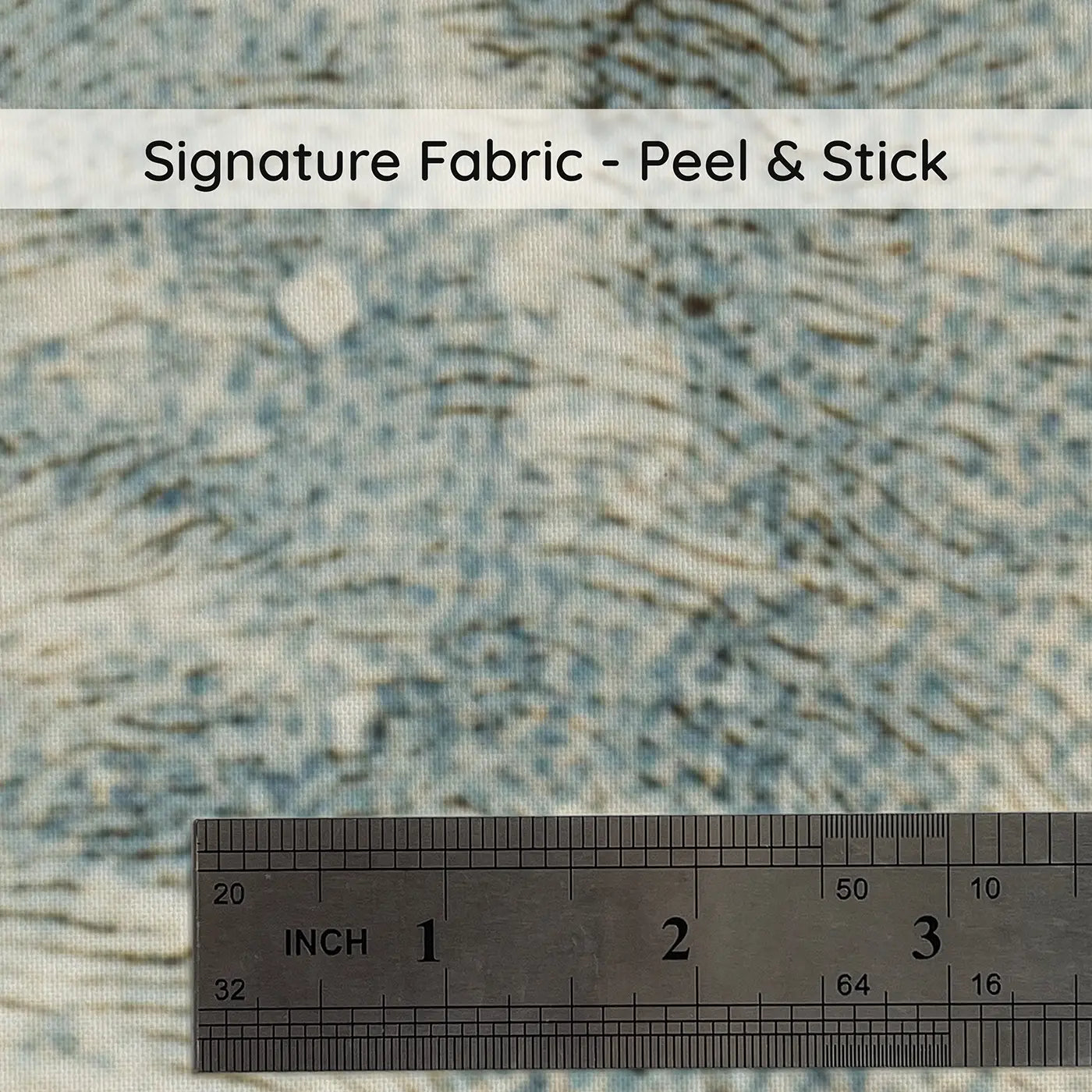 Fabric texture close-up of Arctic Fox Snowflake Scene Wainscoting Wallpaper by Whimsy Tots