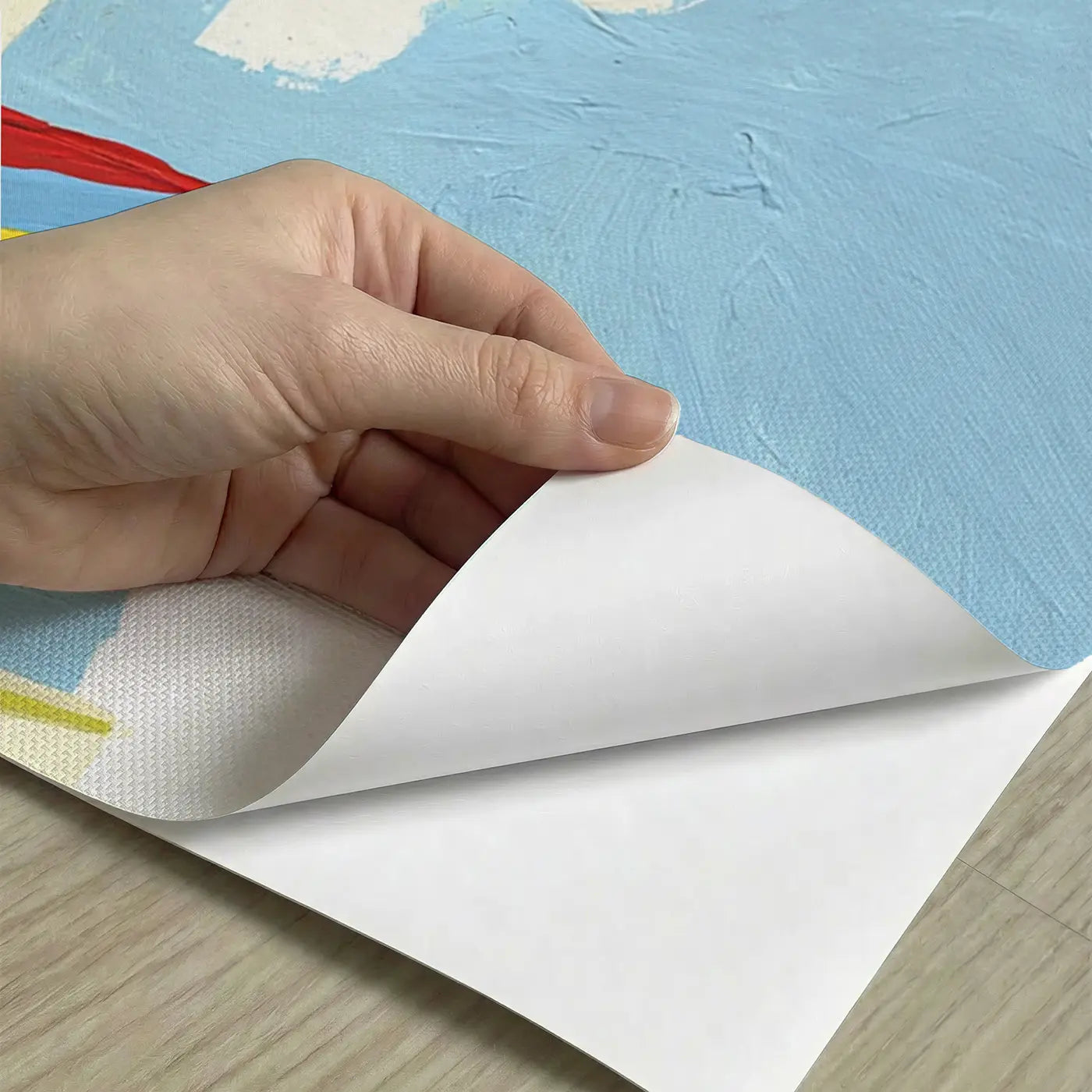 Peel-and-stick detail of Flat Jet Plane Fleet Wainscoting Wallpaper by Whimsy Tots