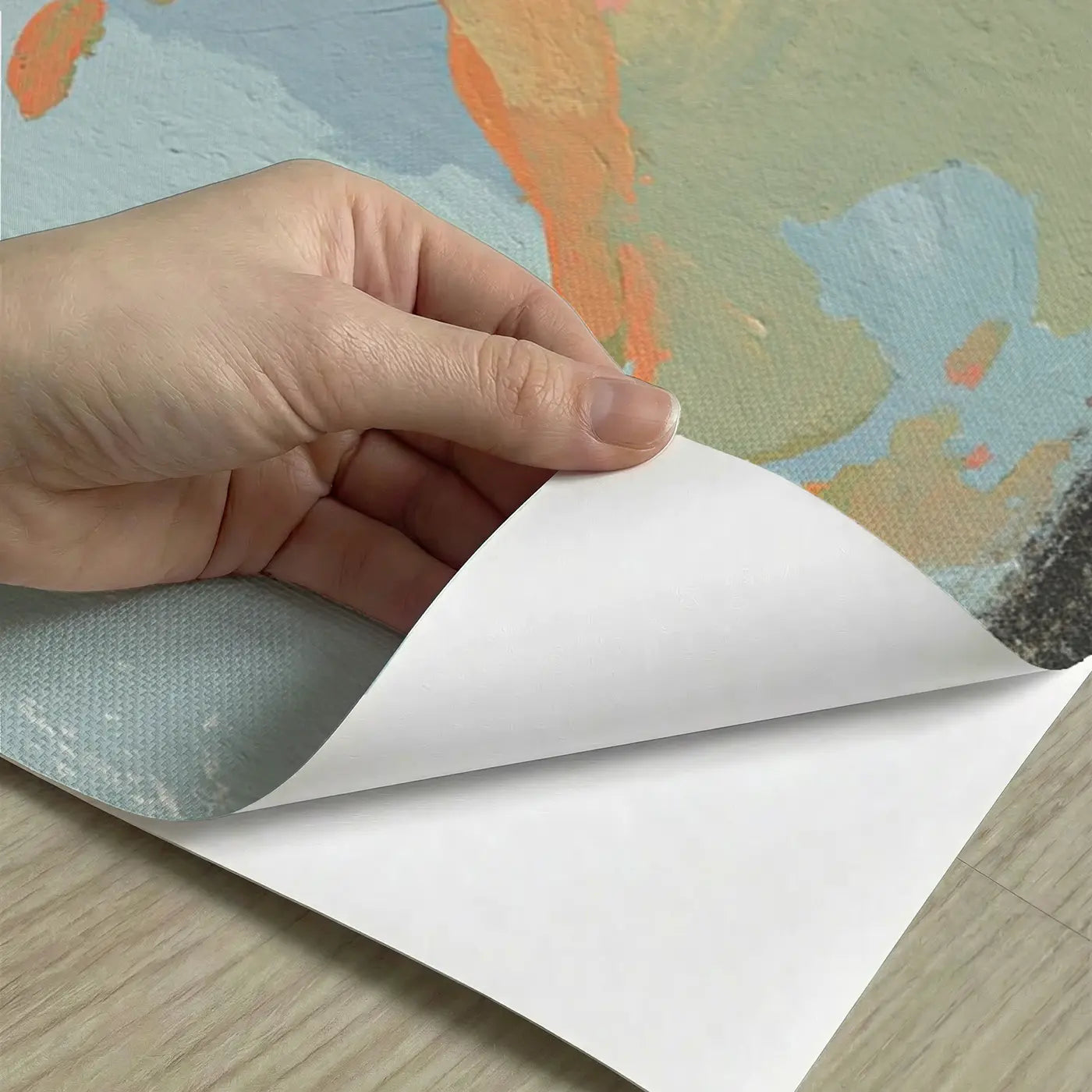 Peel-and-stick detail of Bold Plane World Travel Wainscoting Wallpaper by Whimsy Tots