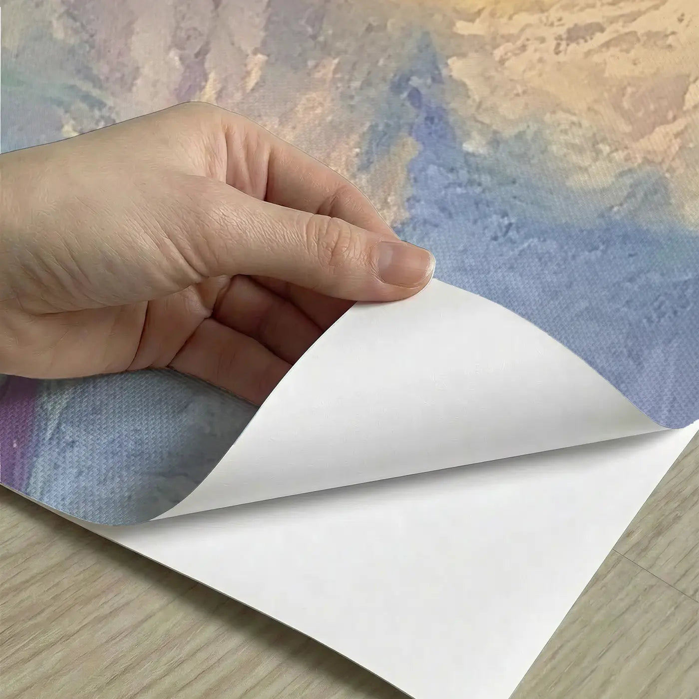 Peel-and-stick detail of Pastel Paper Plane Drift Soft Wainscoting Wallpaper by Whimsy Tots