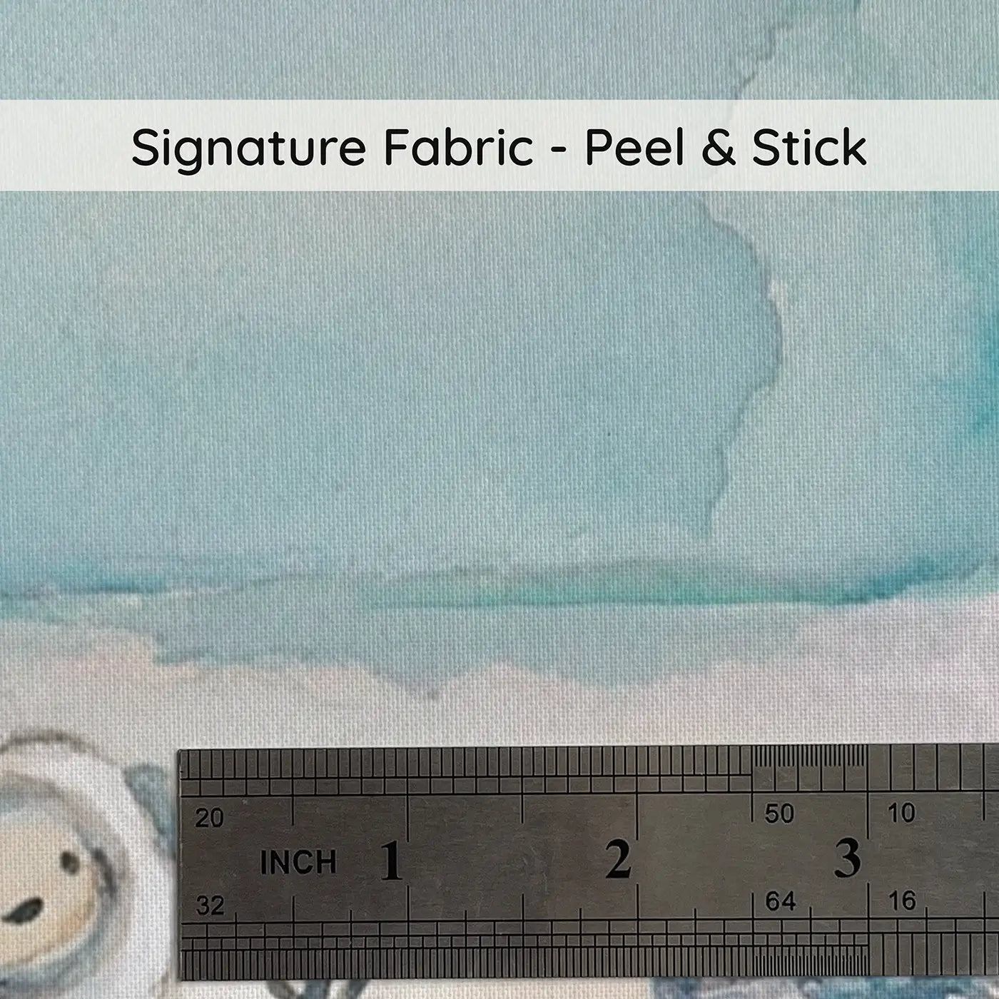 Fabric texture close-up of Moon Base Friendly Robot Wainscoting Wallpaper by Whimsy Tots