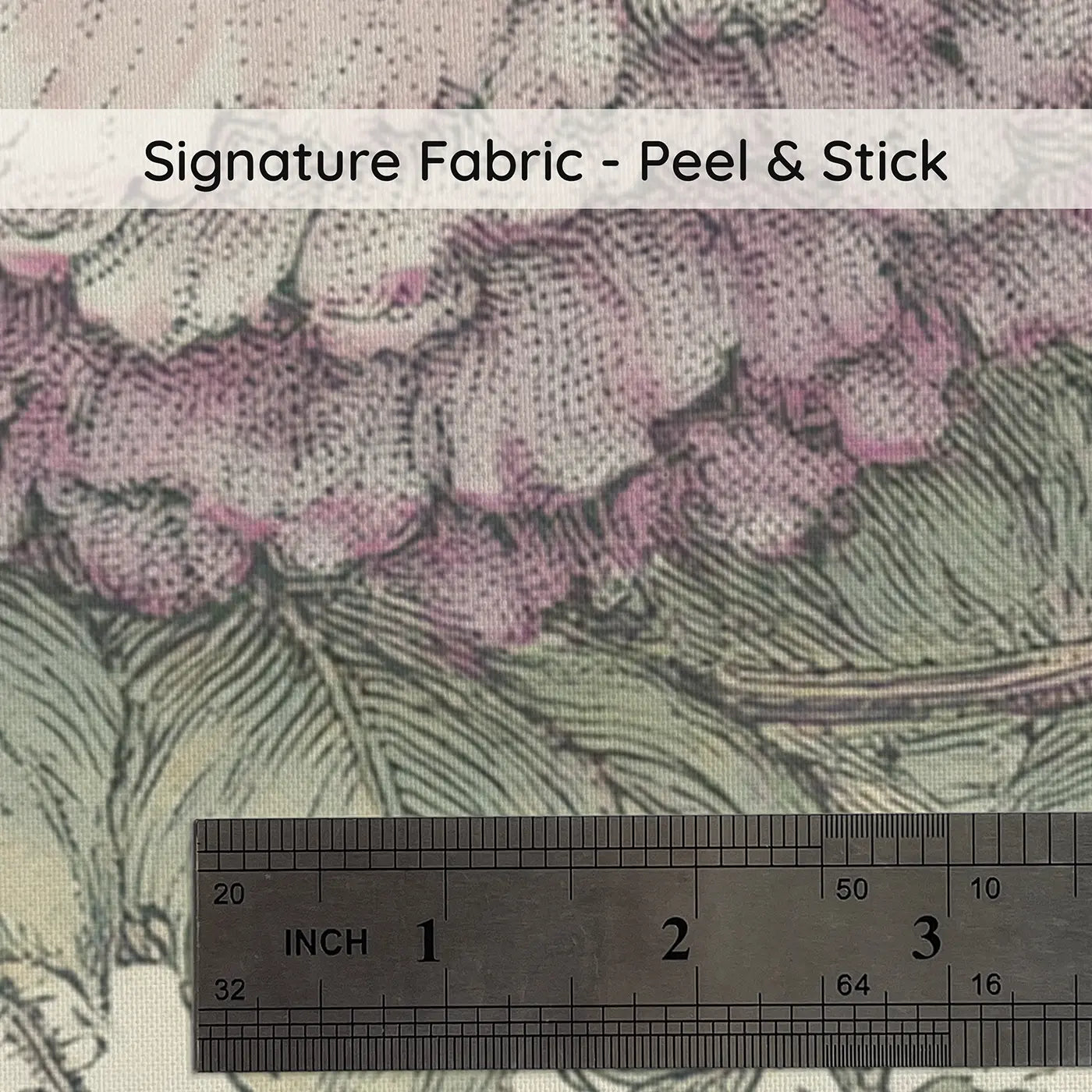 Fabric texture close-up of Star Map Peony Border Wainscoting Wallpaper by Whimsy Tots
