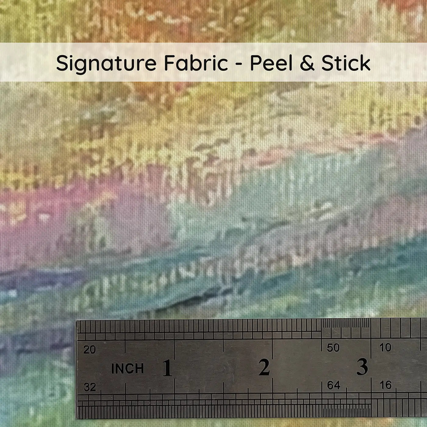 Fabric texture close-up of Pastel Planet Train Dream Wainscoting Wallpaper by Whimsy Tots