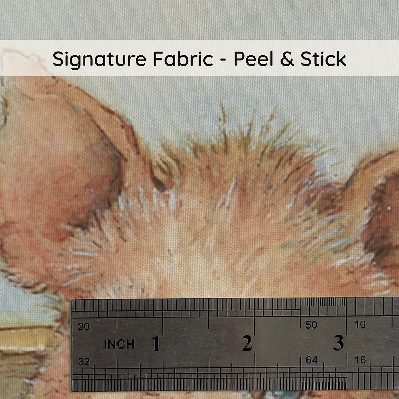 Fabric texture close-up of Piglet Mud Puddle Splash Wainscoting Wallpaper by Whimsy Tots