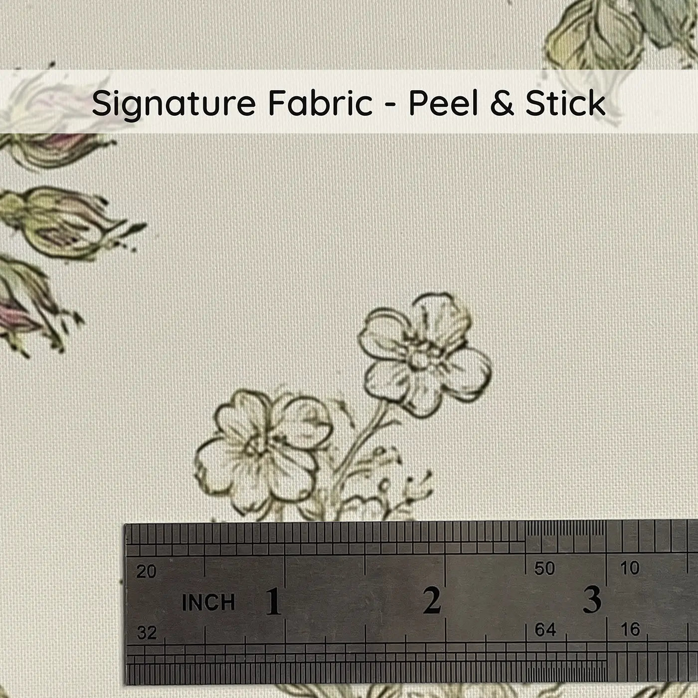 Fabric texture close-up of Chicken Rose Vine Scene Wainscoting Wallpaper by Whimsy Tots