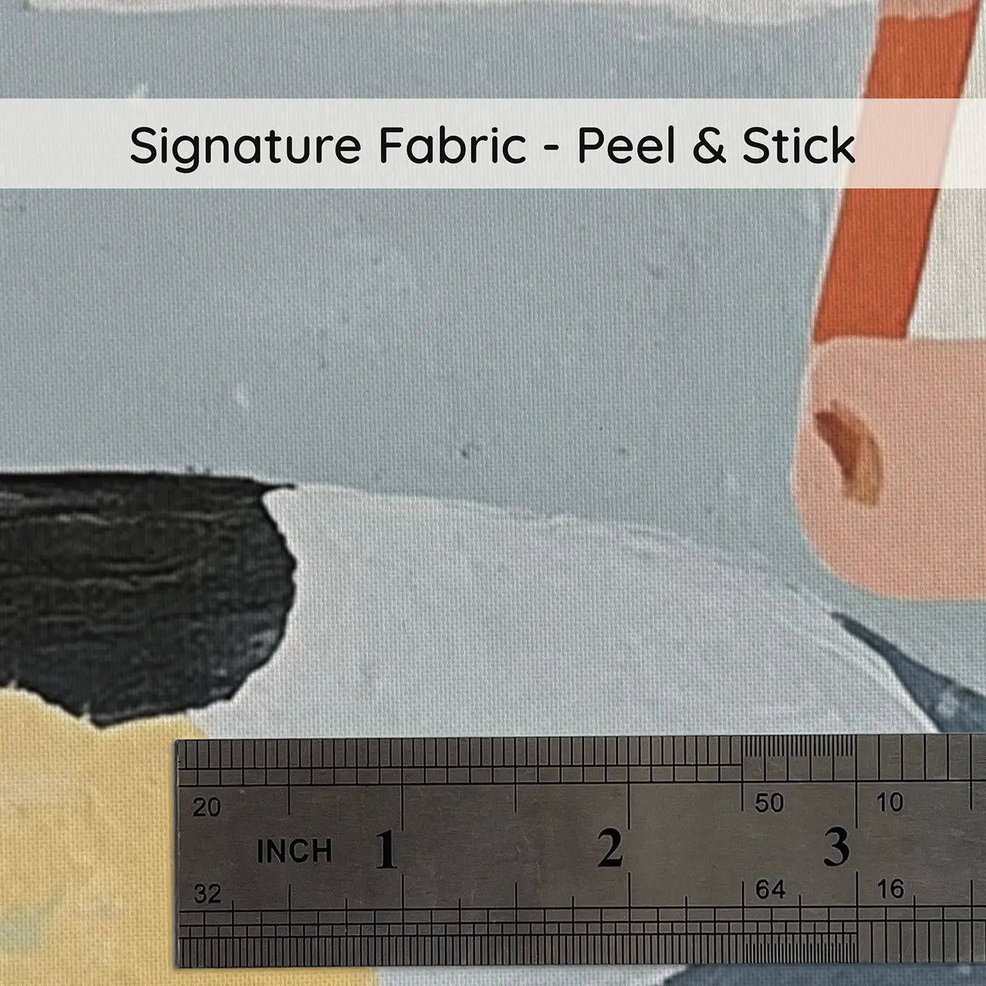 Fabric texture close-up of Scandi Farmyard Friends Wainscoting Wallpaper by Whimsy Tots