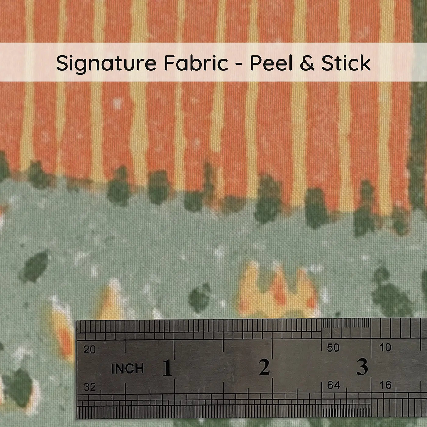 Fabric texture close-up of Block Print Cow Pasture Wainscoting Wallpaper by Whimsy Tots