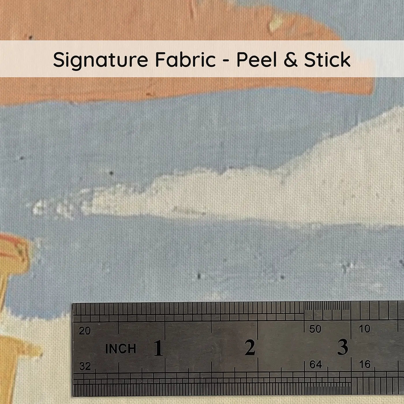 Fabric texture close-up of Flat World Landmarks Row Wainscoting Wallpaper by Whimsy Tots