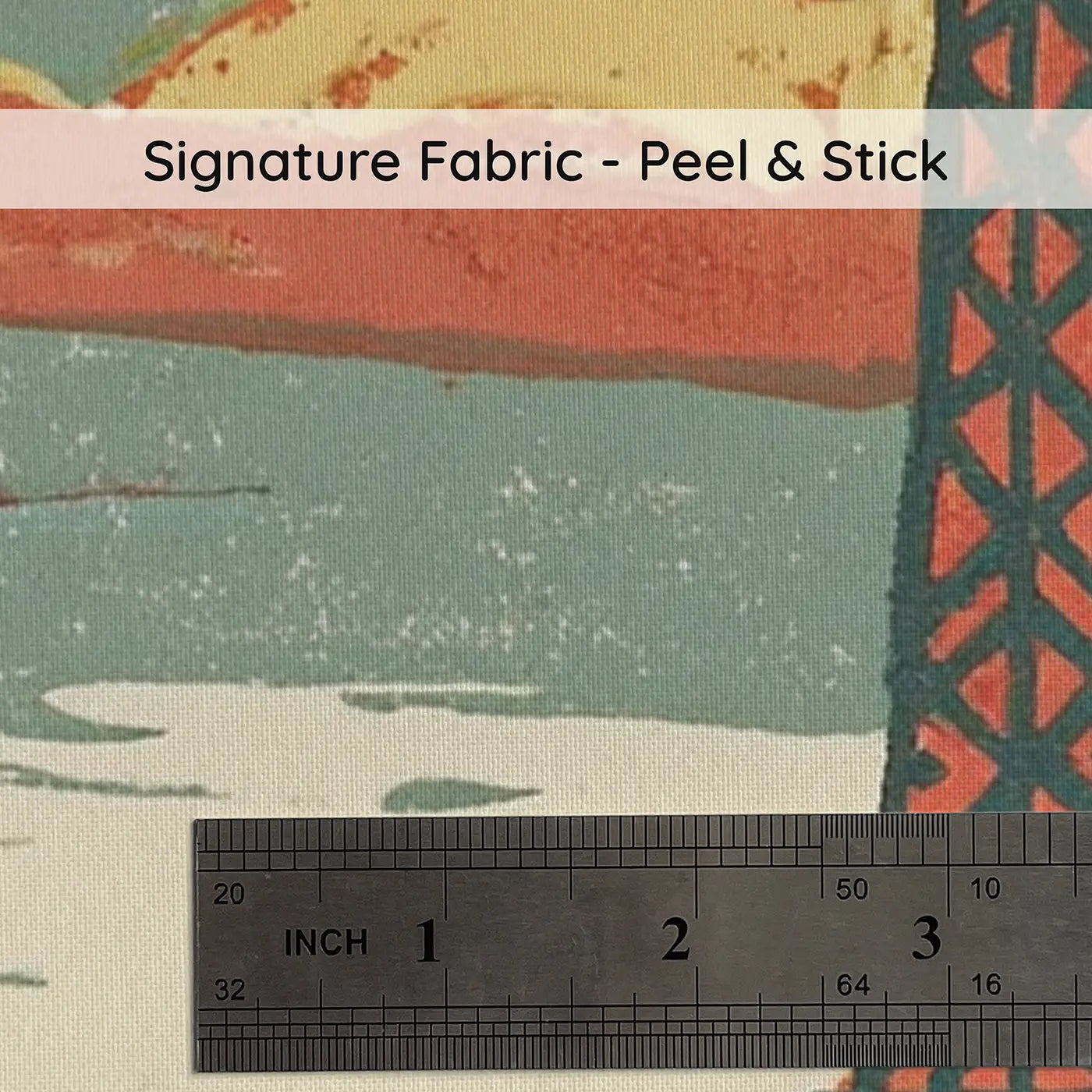 Fabric texture close-up of Carved Eiffel Tower Folk Wainscoting Wallpaper by Whimsy Tots