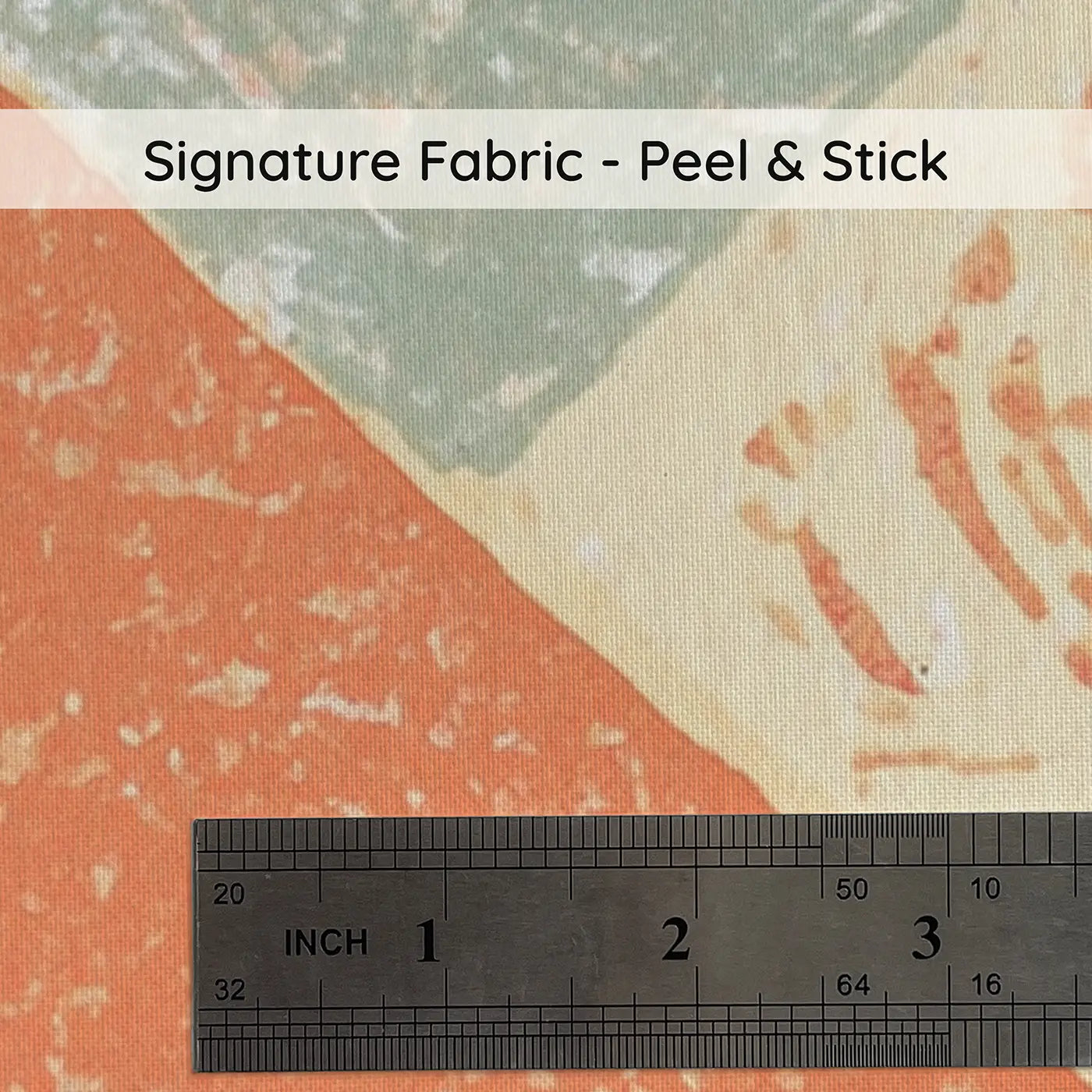 Fabric texture close-up of Block Print Pyramid Desert Wainscoting Wallpaper by Whimsy Tots