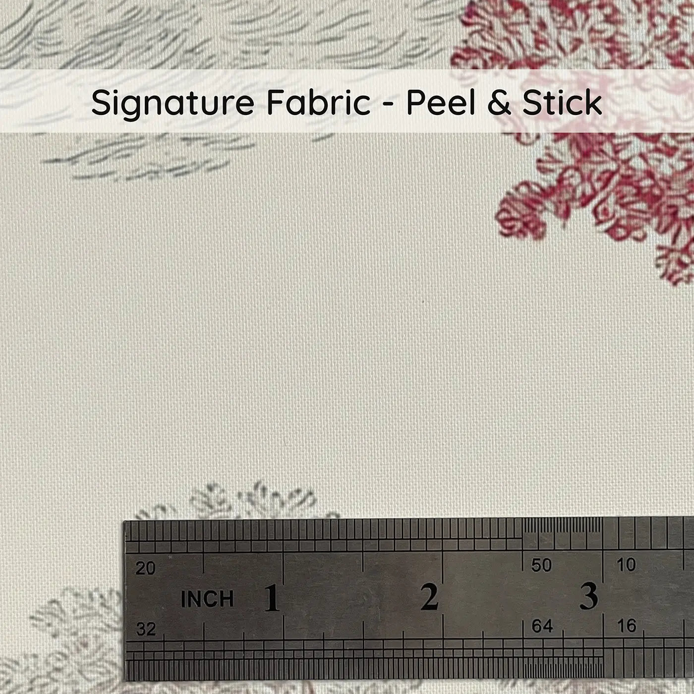 Fabric texture close-up of Shepherd Flock Sunrise Toile Wainscoting Wallpaper by Whimsy Tots
