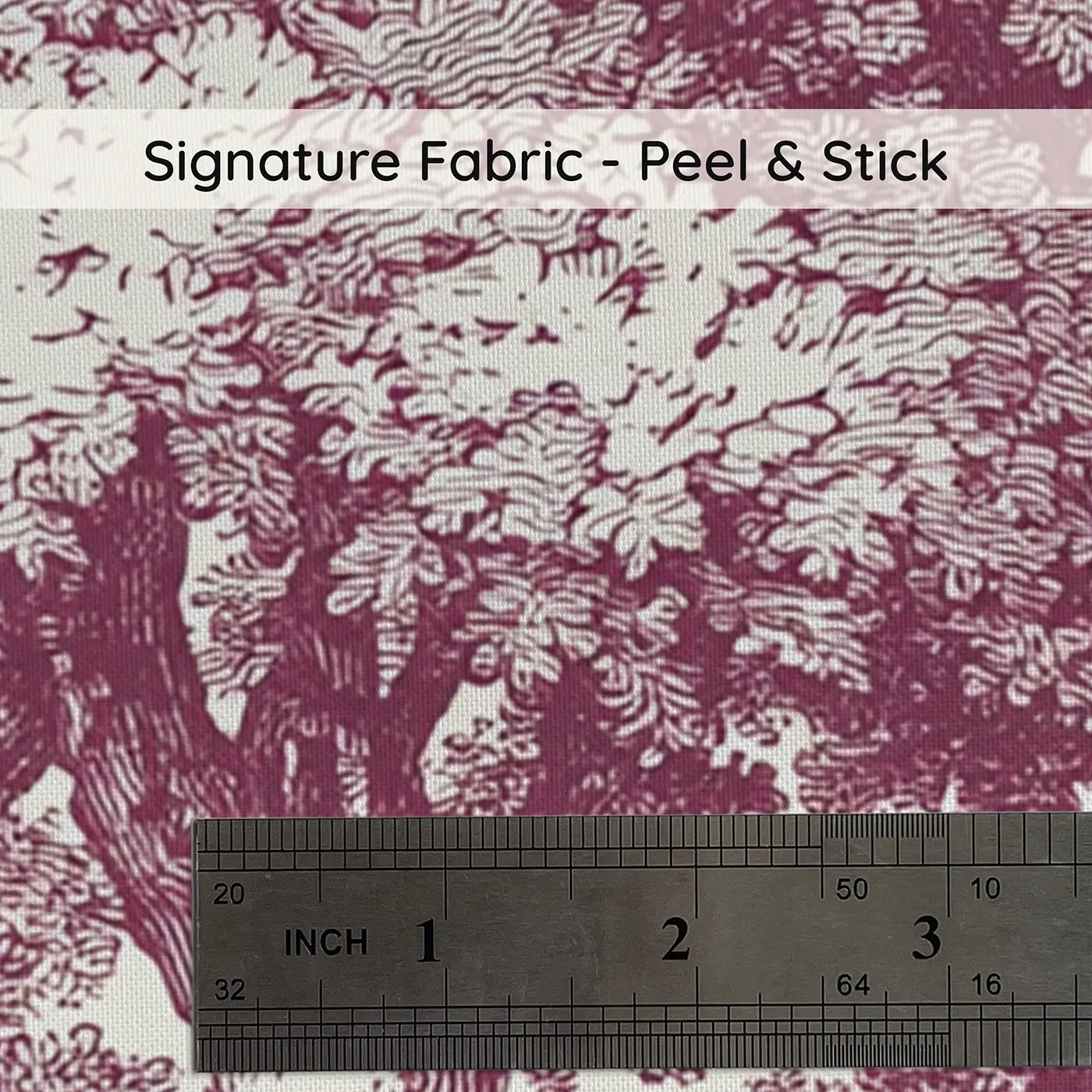 Fabric texture close-up of Picnic Blanket Pastoral Red Wainscoting Wallpaper by Whimsy Tots