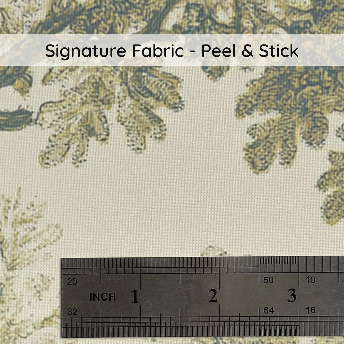 Fabric texture close-up of Village Stroll Sepia Toile Wainscoting Wallpaper by Whimsy Tots