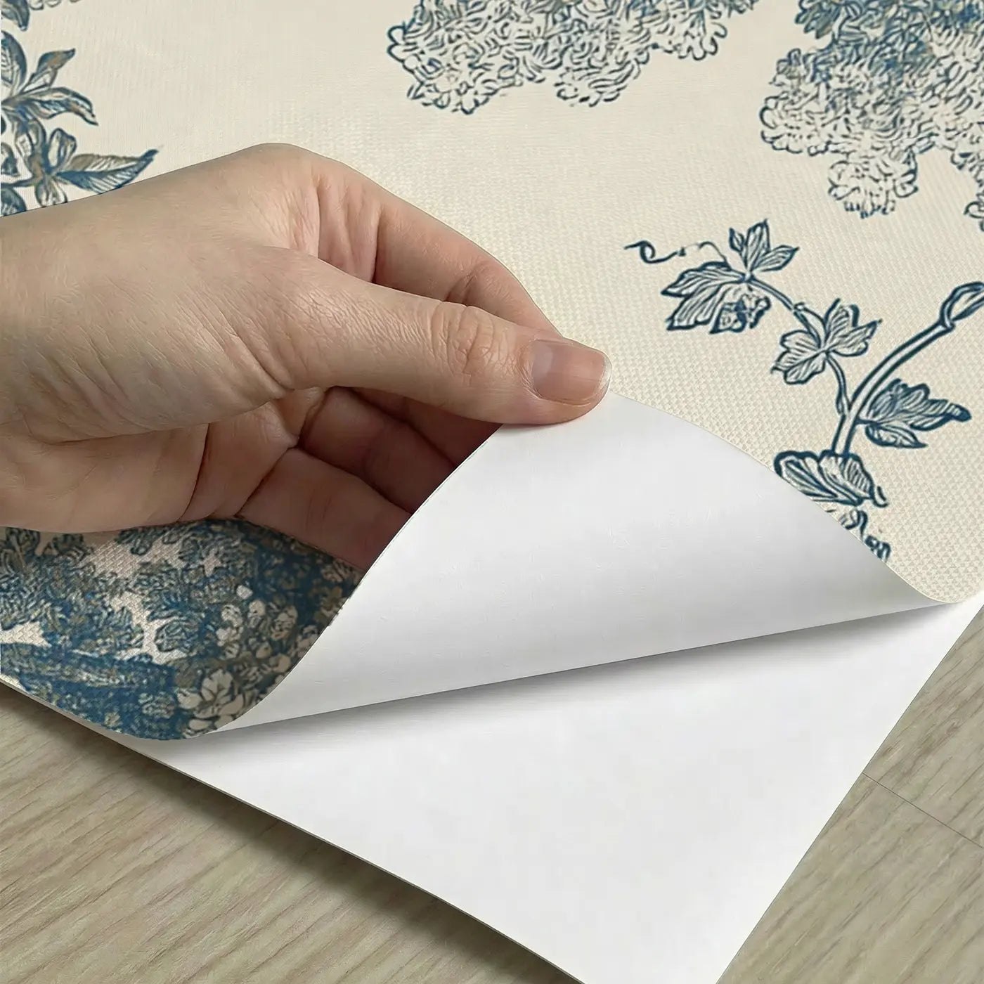 Peel-and-stick detail of Herb Garden Girl Sepia Toile Wainscoting Wallpaper by Whimsy Tots