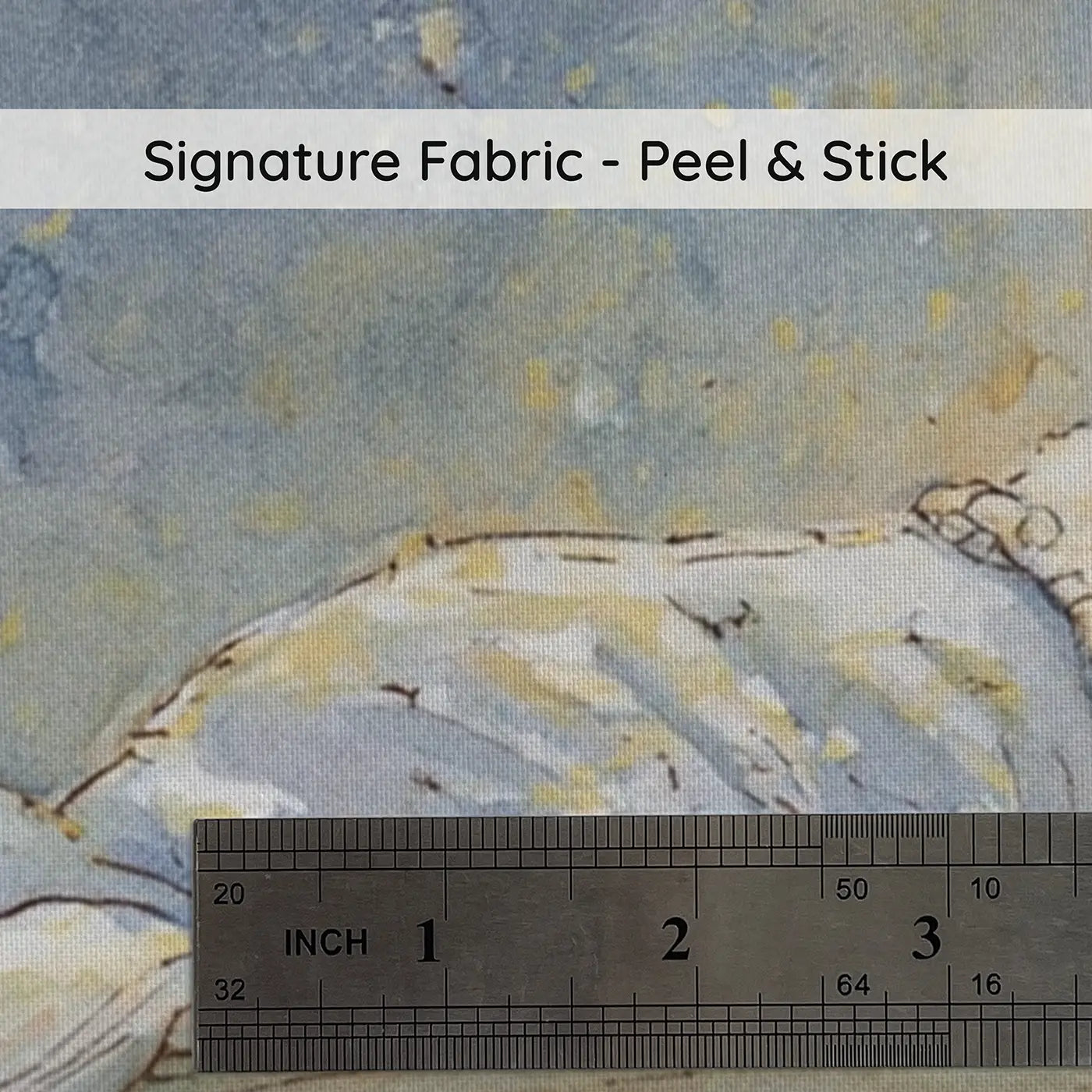 Fabric texture close-up of Angel Lullaby Moonlight Watch Wainscoting Wallpaper by Whimsy Tots