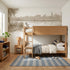 Toile wainscoting wallpaper of the flute by the stream in brown by Whimsy Tots