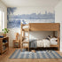 Toile wainscoting wallpaper of the flute by the stream by Whimsy Tots