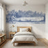 Toile wainscoting wallpaper of skipping the flat stone by Whimsy Tots