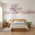 Toile wainscoting wallpaper of the old mulberry tree in pink by Whimsy Tots