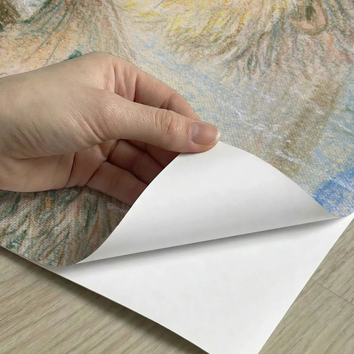 Peel-and-stick detail of The Found Mitten Wainscoting Wallpaper by Whimsy Tots