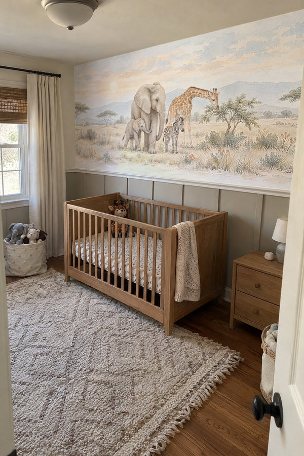 Mural styled in room