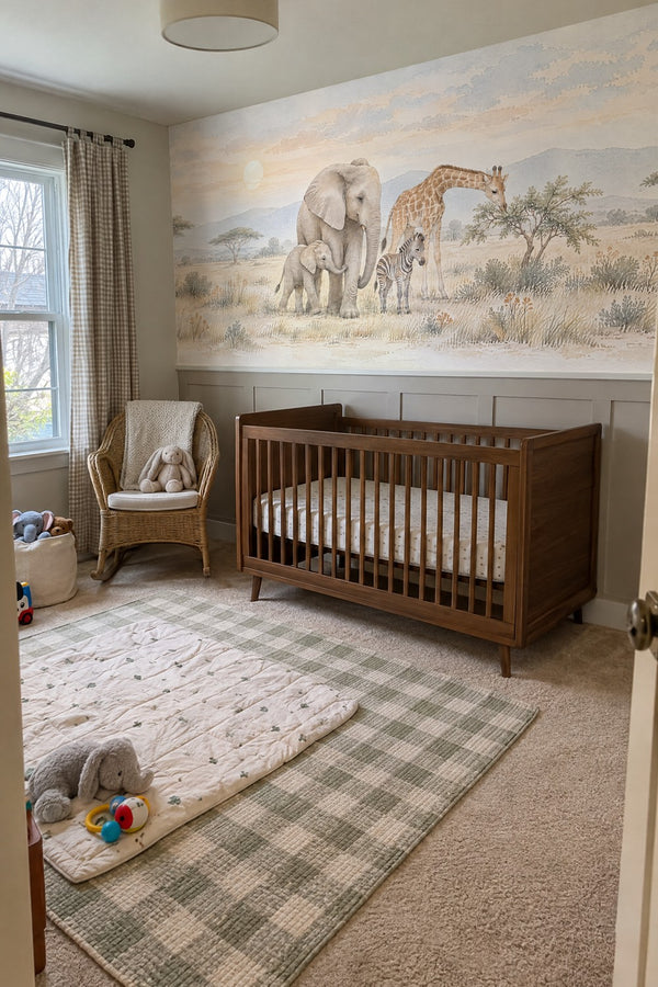 Mural styled in room
