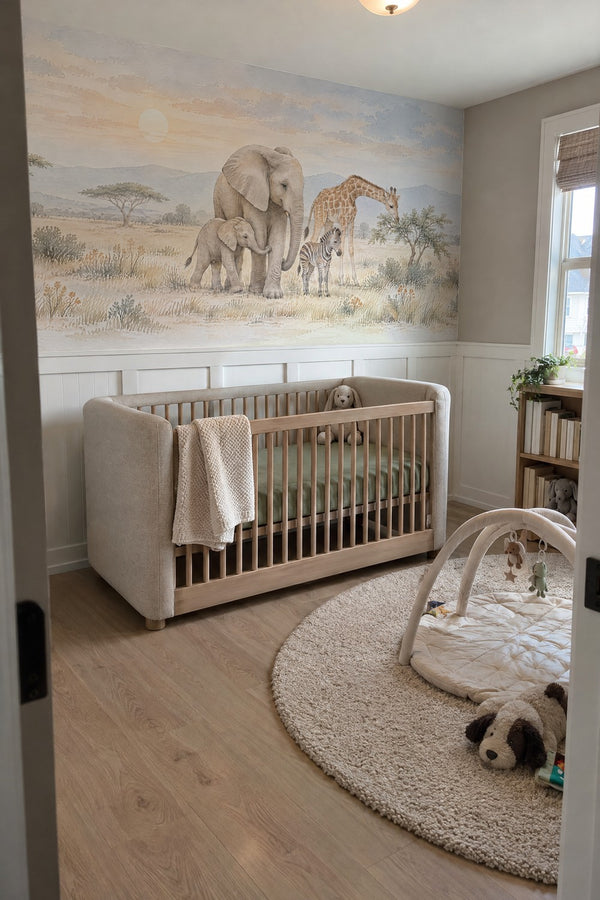 Mural styled in room