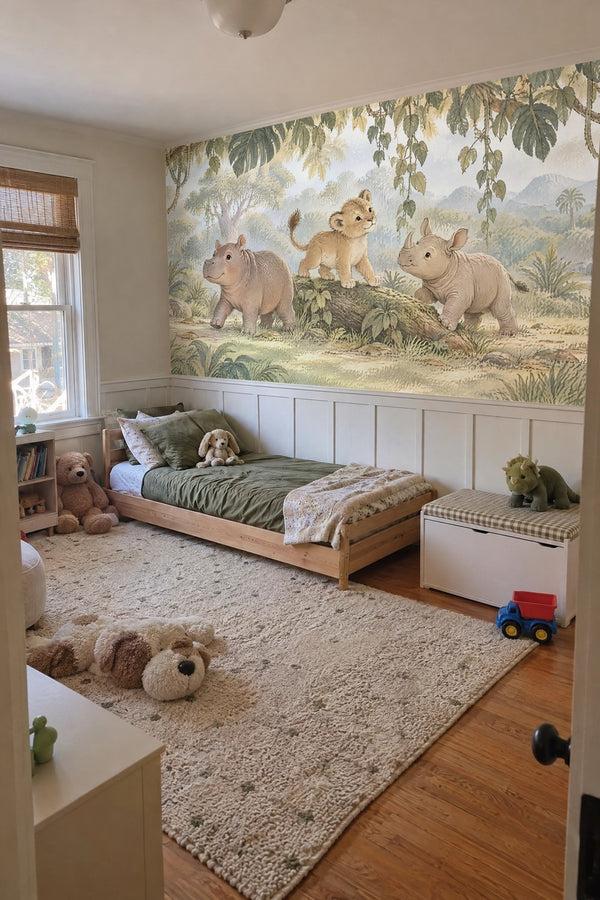 Mural styled in room