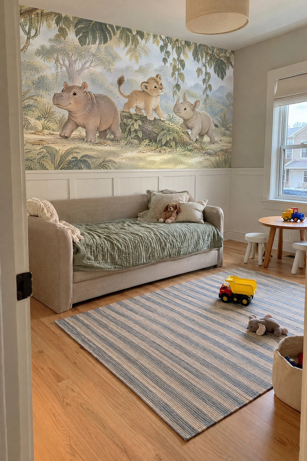 Mural styled in room