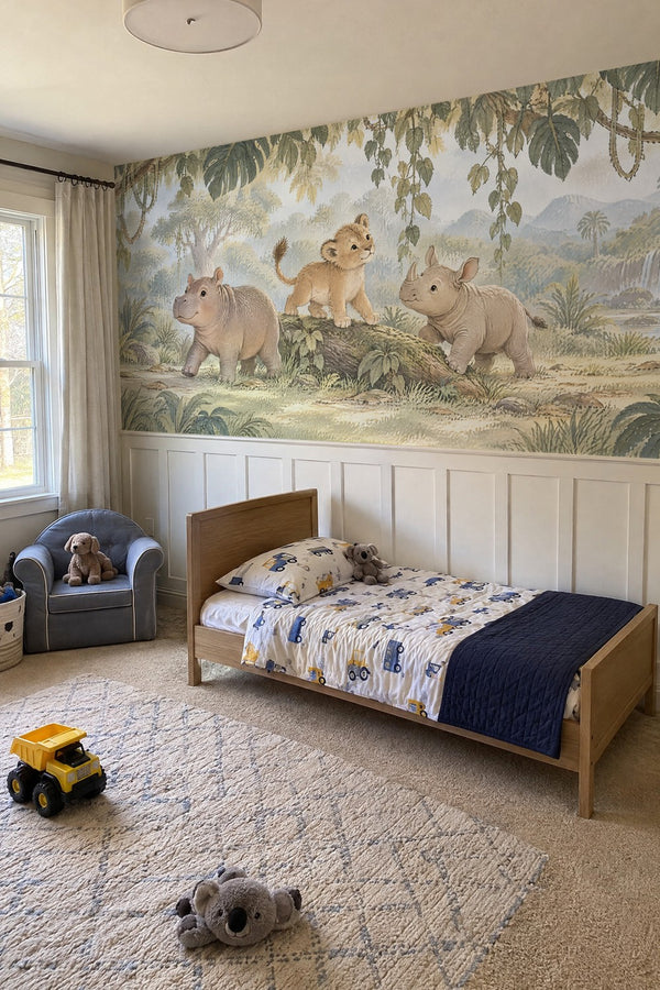 Mural styled in room