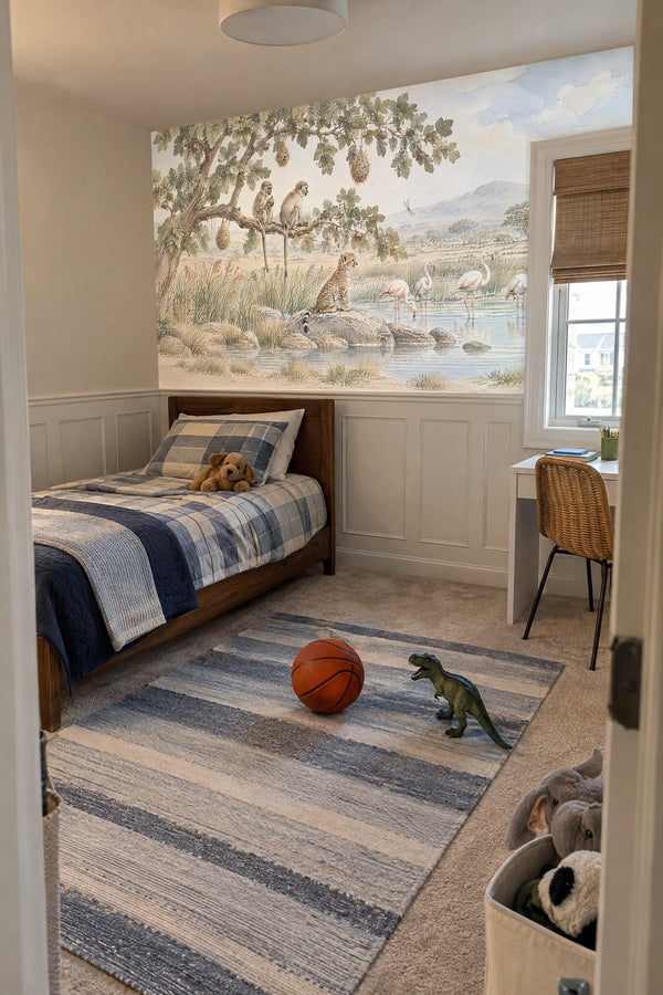 Mural styled in room