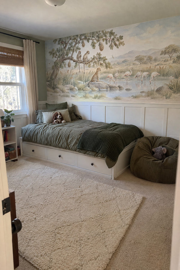 Mural styled in room