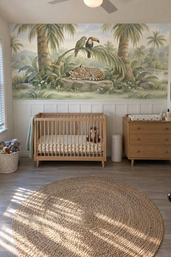 Mural styled in room