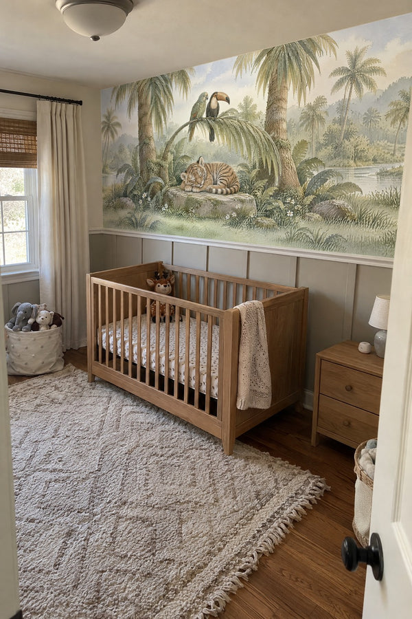 Mural styled in room