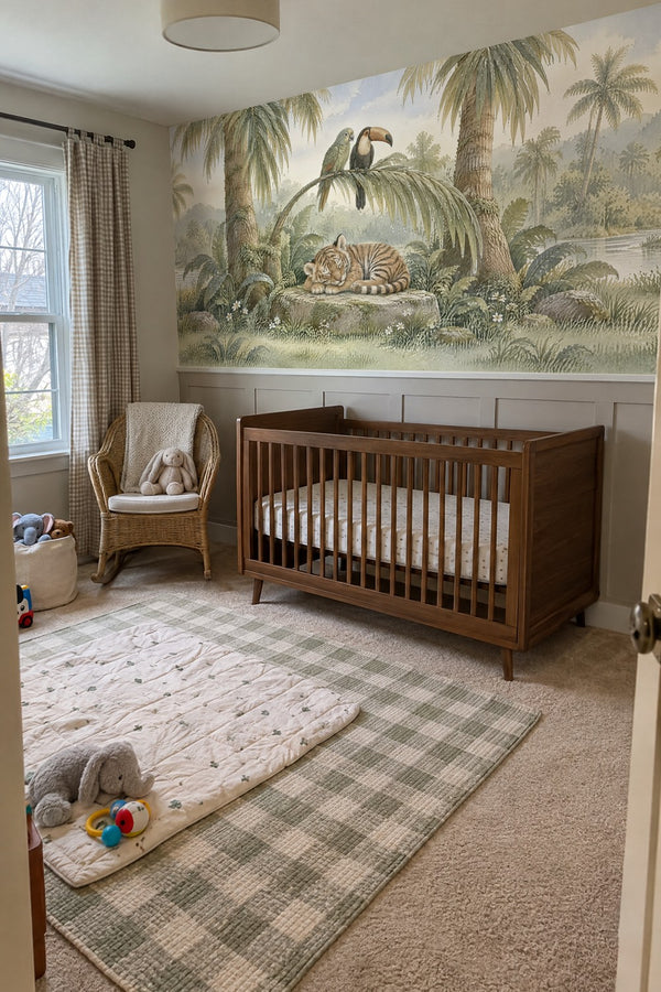 Mural styled in room
