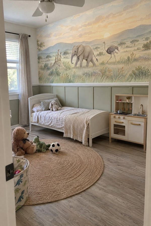 Mural styled in room