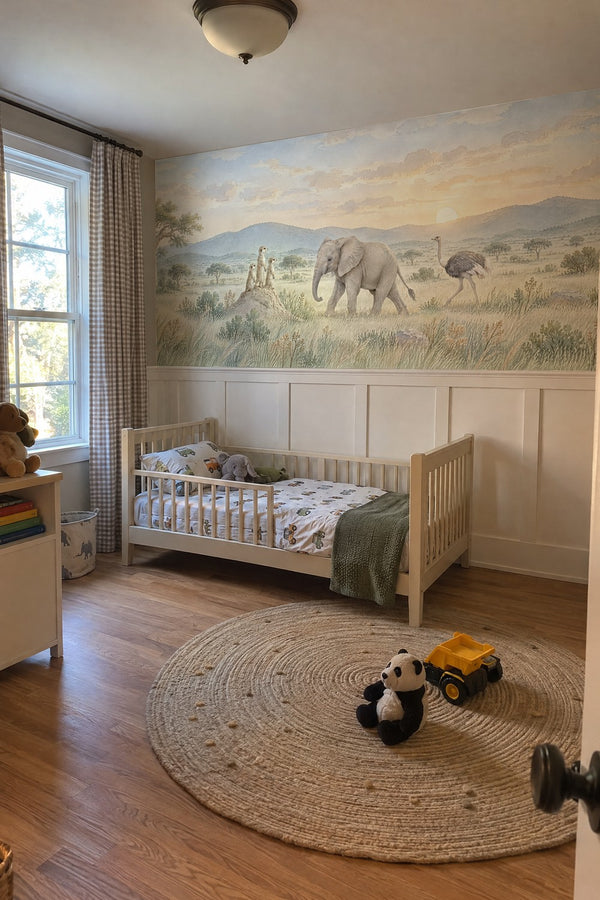 Mural styled in room