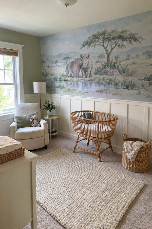 Mural styled in room