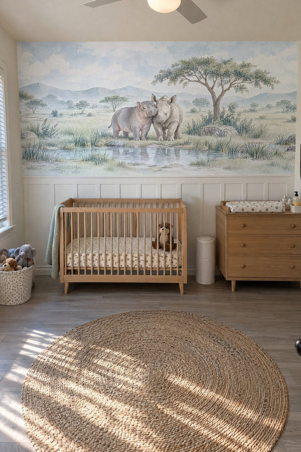 Mural styled in room
