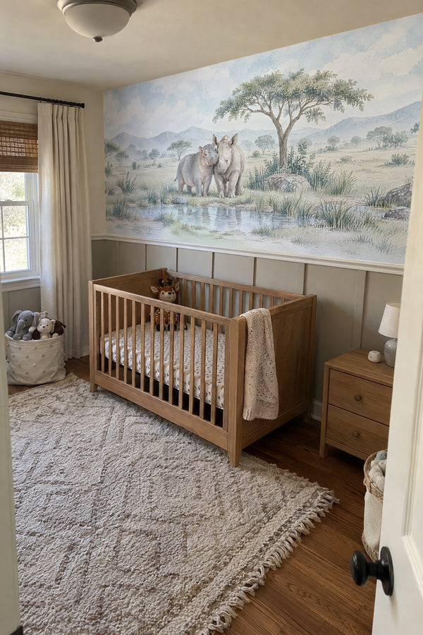 Mural styled in room