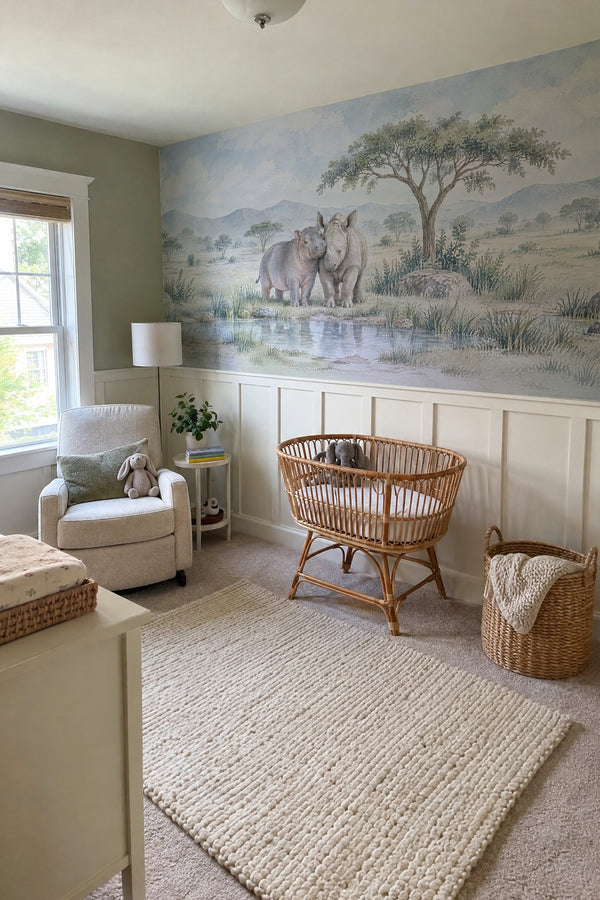 Mural styled in room