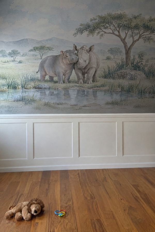 Mural styled in room